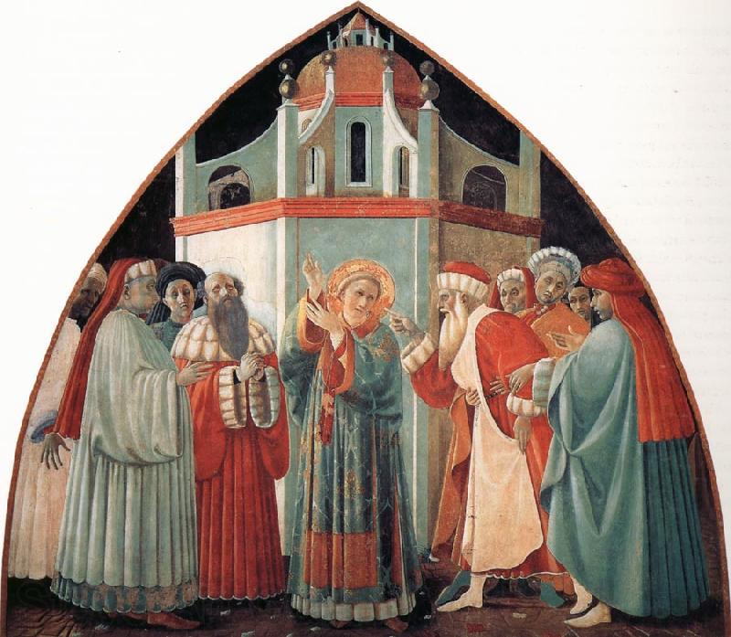 Fra Filippo Lippi The Prato Master,St Stephen Preaching to the Pharisees Norge oil painting art